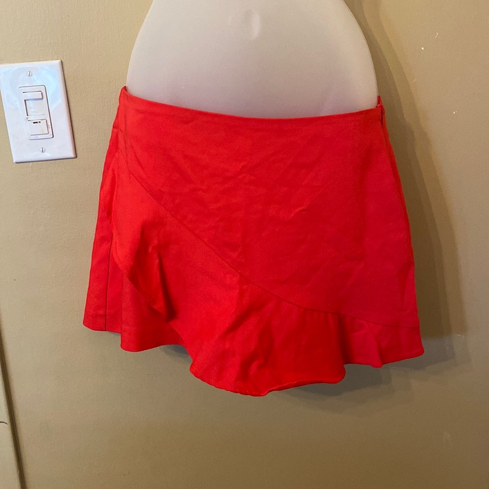 Zara bright red skort
